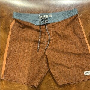 Katin Men's Brown and Blue Board Shorts